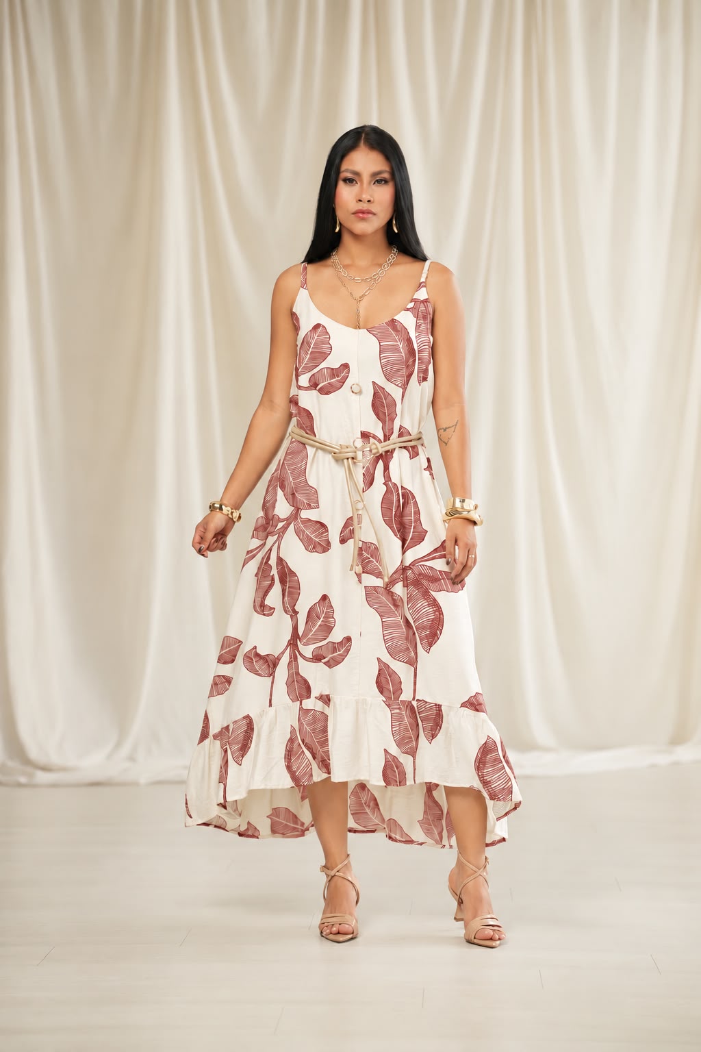 VESTIDO MIDI ESTAMPADO