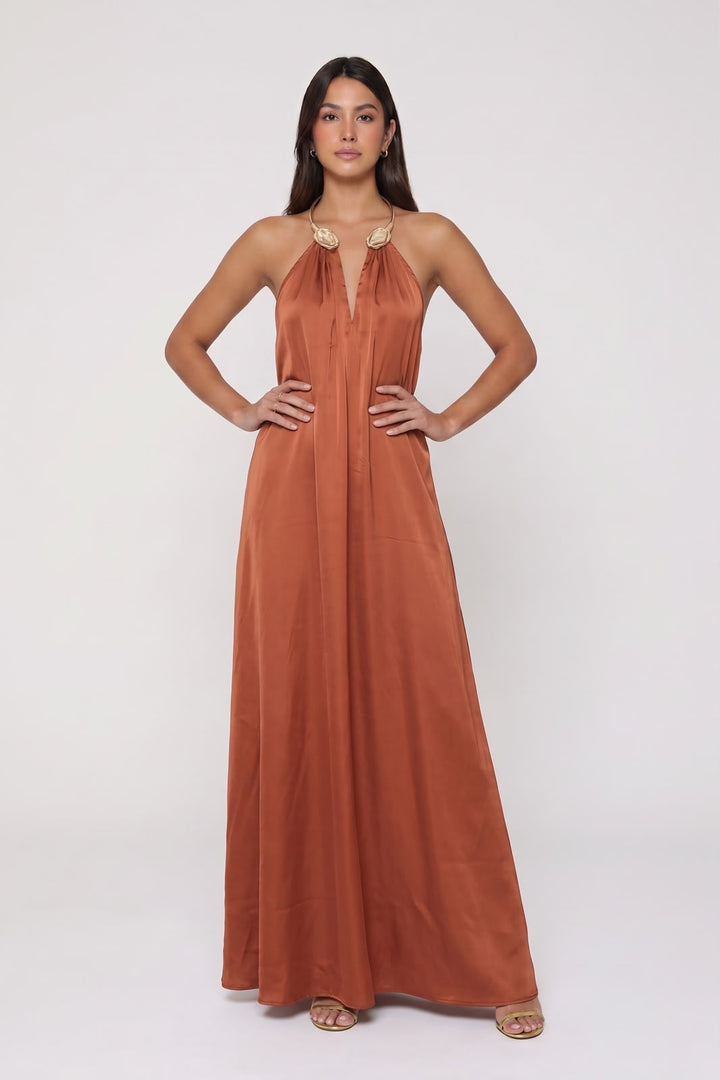 VESTIDO HALTER SATIN