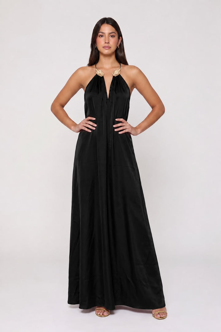 VESTIDO HALTER SATIN