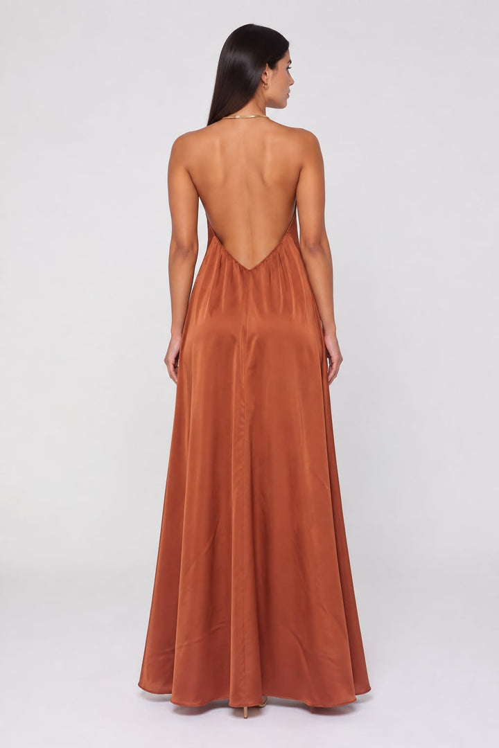VESTIDO HALTER SATIN