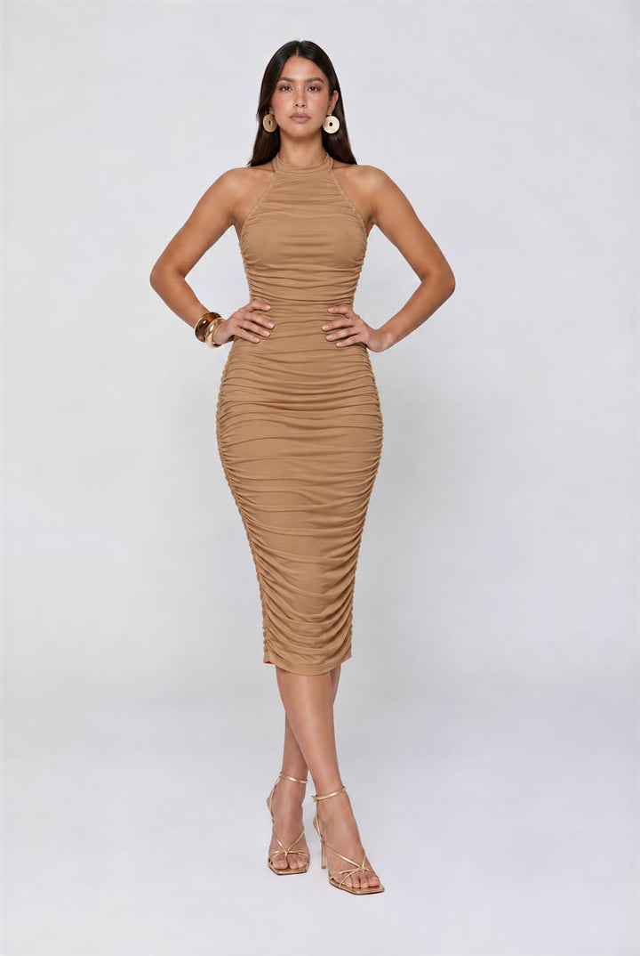 VESTIDO MIDI HALTER