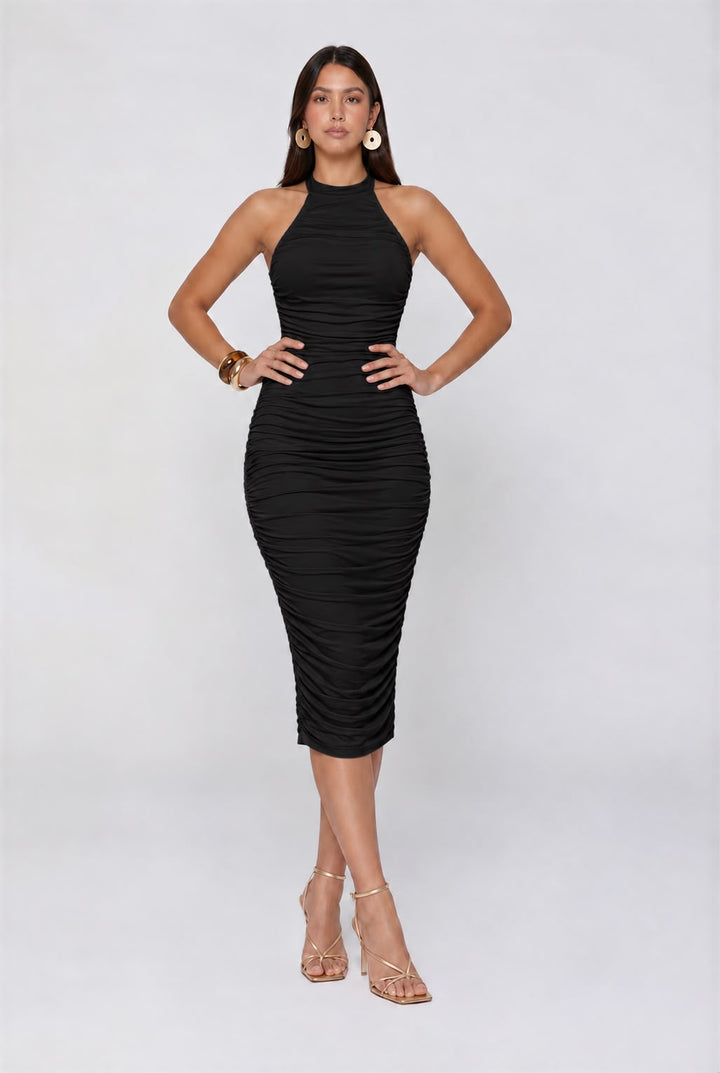 VESTIDO MIDI HALTER