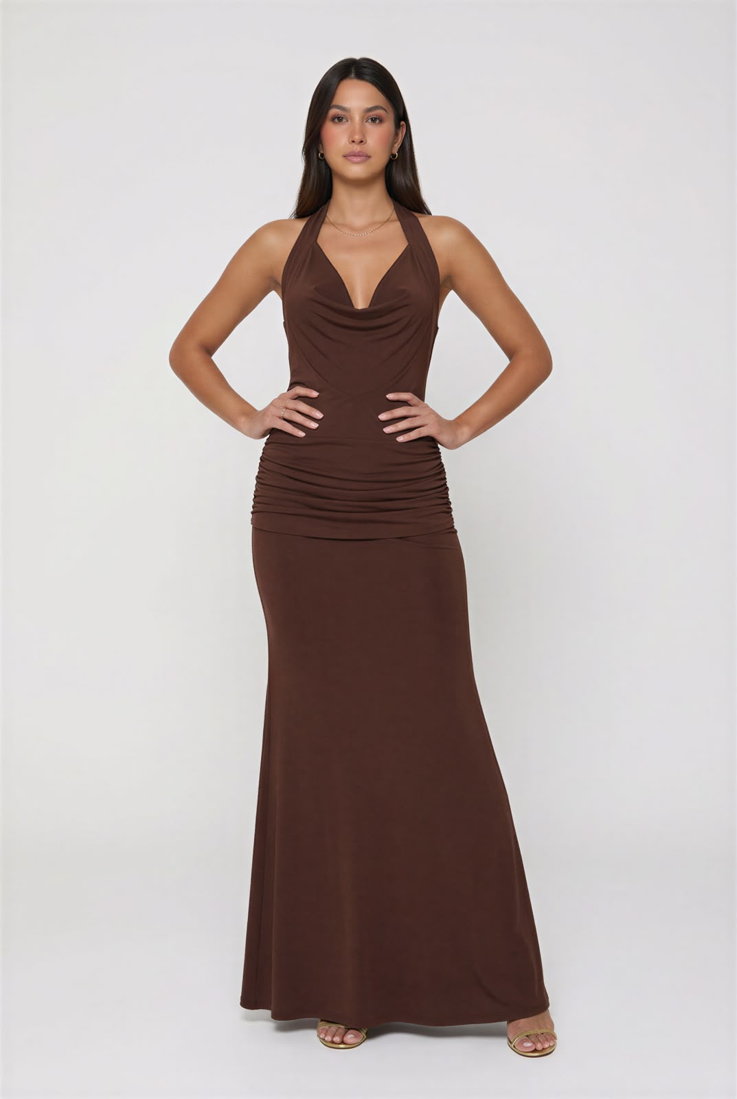 VESTIDO DRAPEADO HALTER