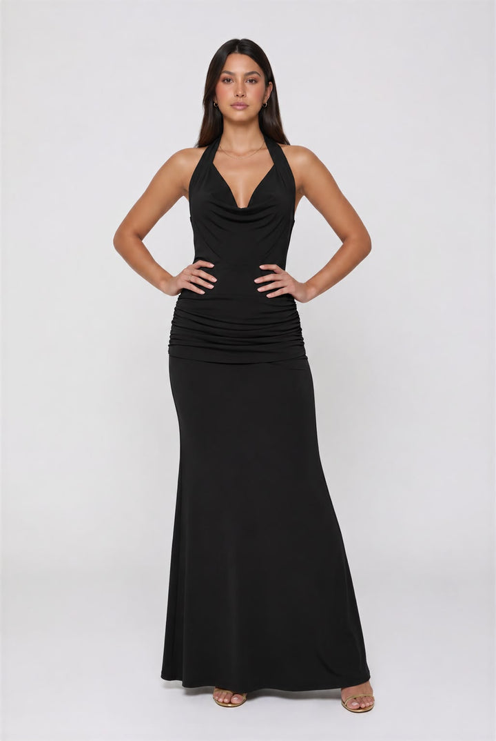 VESTIDO DRAPEADO HALTER