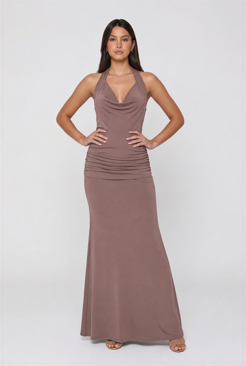 VESTIDO DRAPEADO HALTER