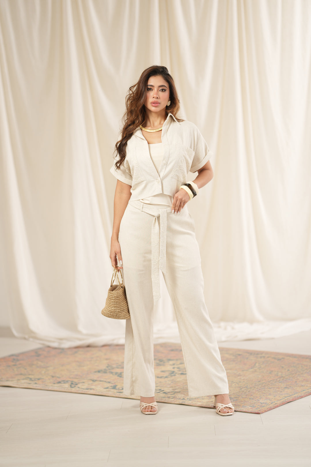 CONJUNTO LINO BORDADO