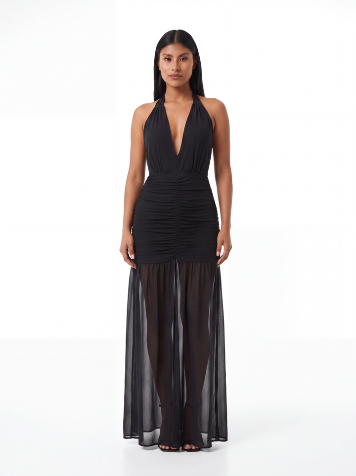 VESTIDO LARGO HALTER
