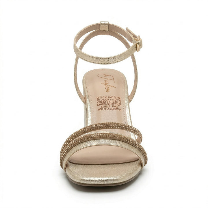 Tacones Isadora dorados